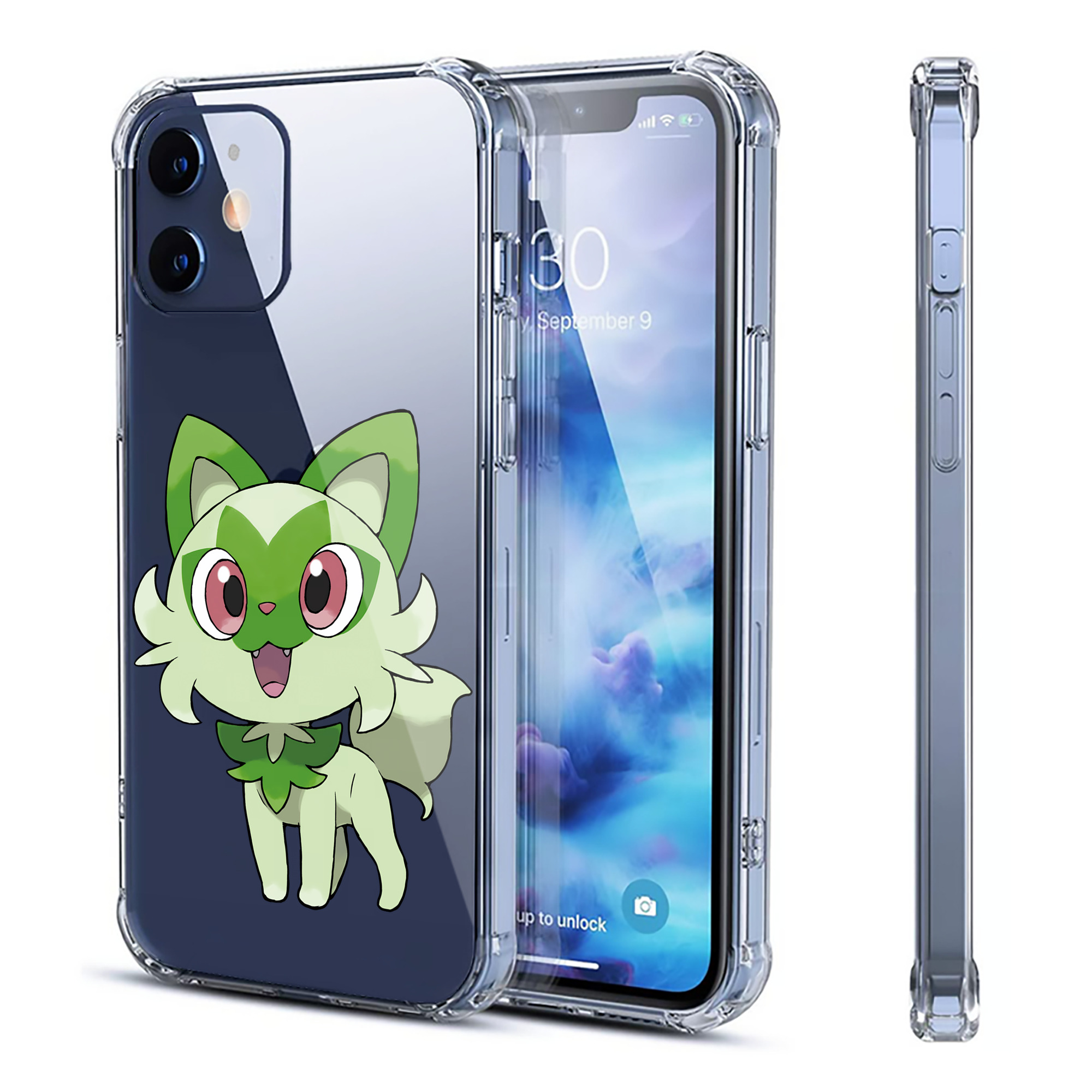 （画像用） ポケットモンスター Pokémon 【iPhone 12シリーズ対応】透明スマホケース（クリアソフトケース）